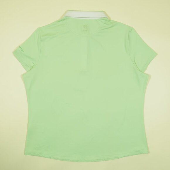 FootJoy High Hampton Resort Golf Polo Shirt Womens XL Green Pique Stretch New - Picture 4 of 10